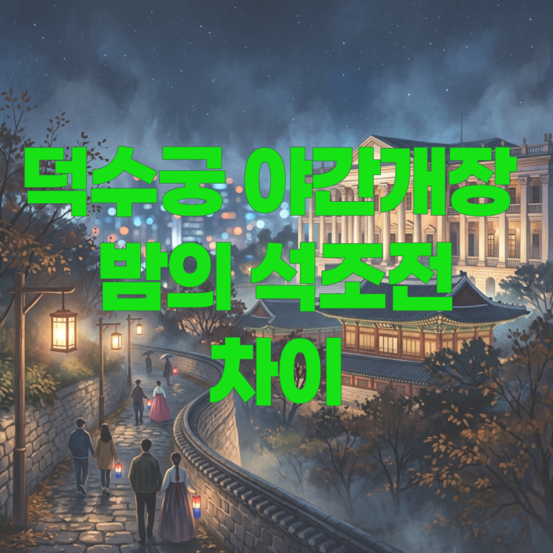 덕수궁 야간개장과 밤의 석조전 차이, 예약방법, 예매가격, 시간 총정리
