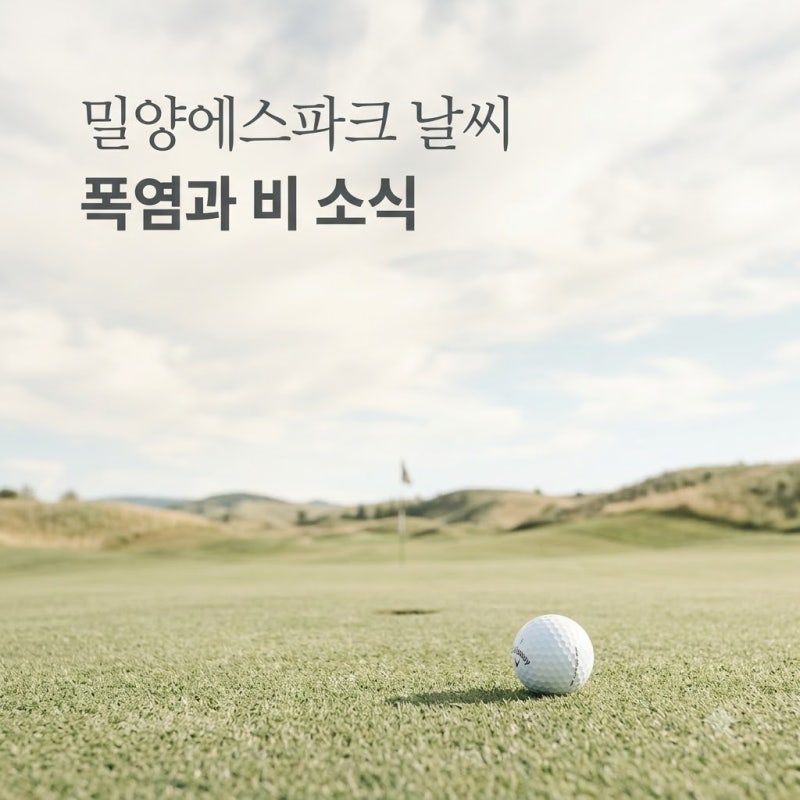 "35도 폭염 실화?" 밀양에스파크cc날씨 확인 필수.. 이번 주 라운딩 취소 고민되는 이유