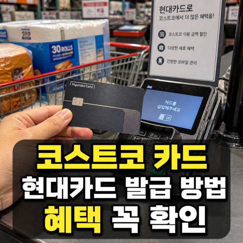 코스트코 카드 현재 제휴사 현대카드 발급 방법과 혜택