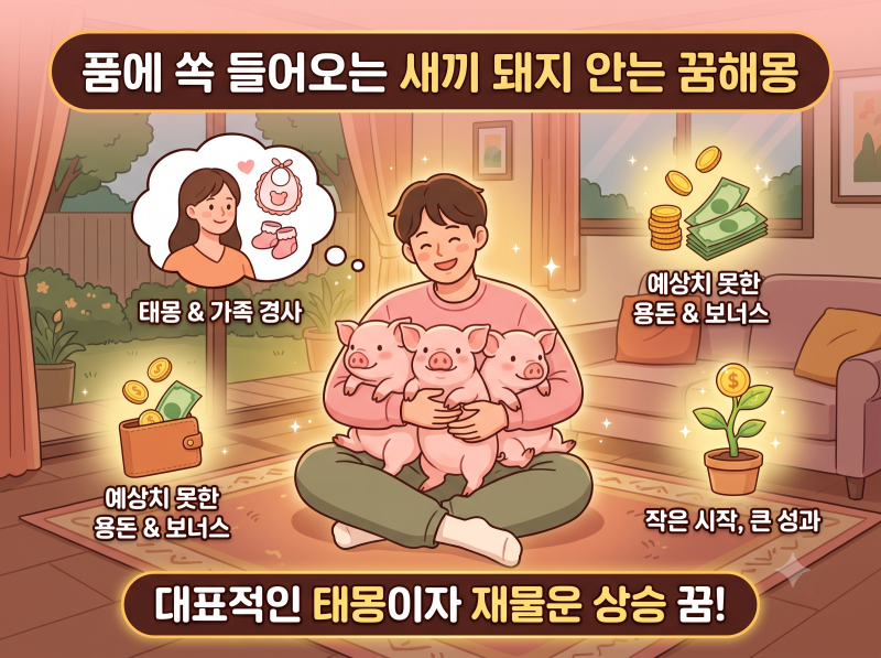 돼지 꿈 해몽 총정리 복권 사야 할 순간?