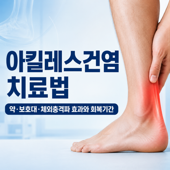 아킬레스건염 치료법, 약·보호대·체외충격파 효과와 회복기간