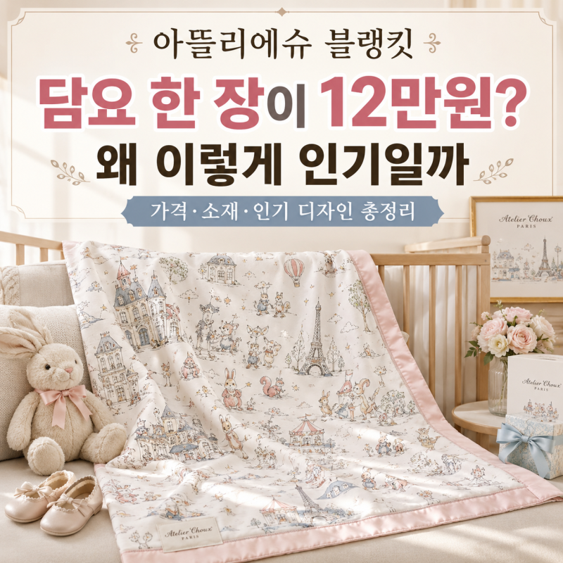 아뜰리에슈 블랭킷 왜 인기? 12만원대 프랑스 아기담요 가격·소재·인기 디자인 총정리