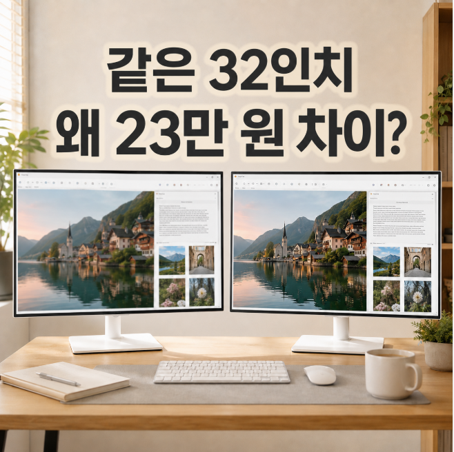 삼성 스마트모니터 M5 M7 32인치 차이, FHD와 4K 누구에게 맞을까