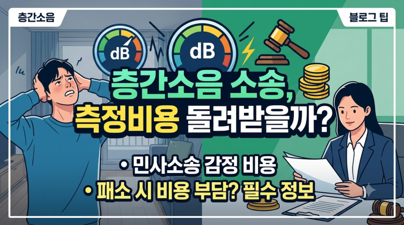층간소음 민사소송 측정비용, 윗집에 받으려면? (무료 입증 팁 포함)