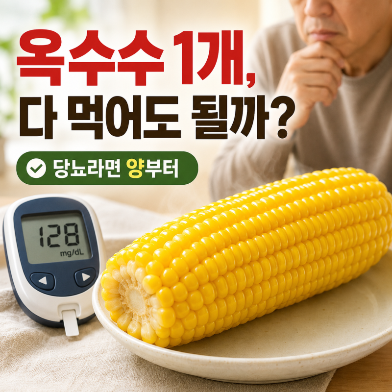 당뇨인데 찐 옥수수 1개 다 먹어도 될까? 혈당 생각한다면 양부터 보세요