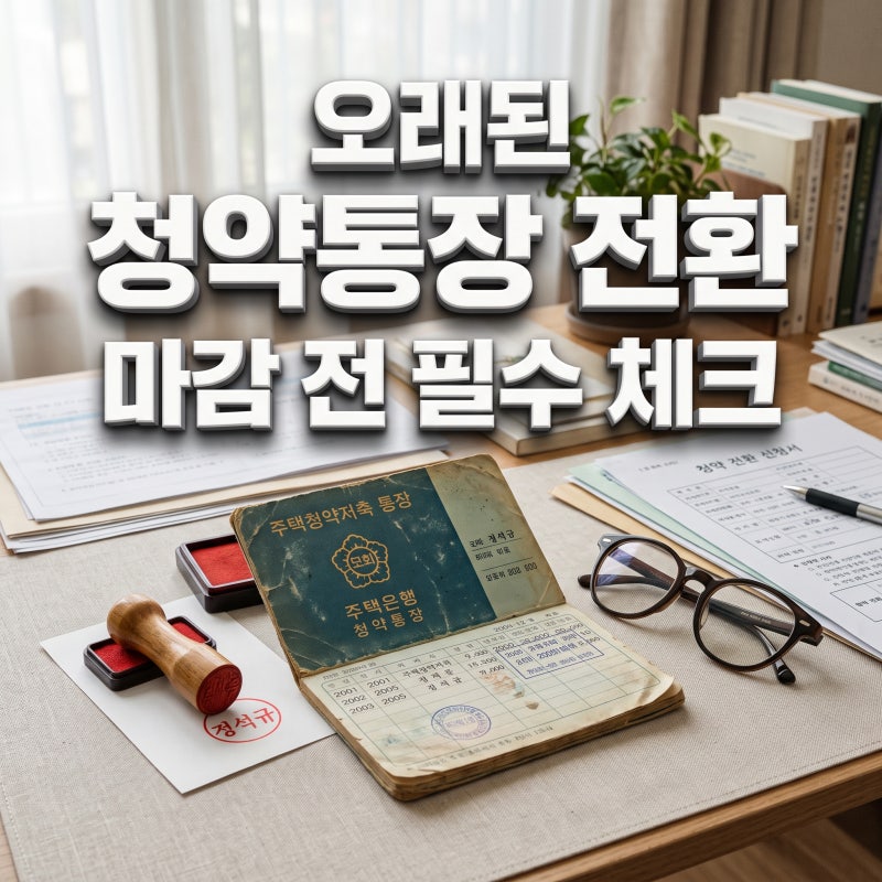 오래된 청약통장 전환 9월 30일 전 확인해야 할 팁