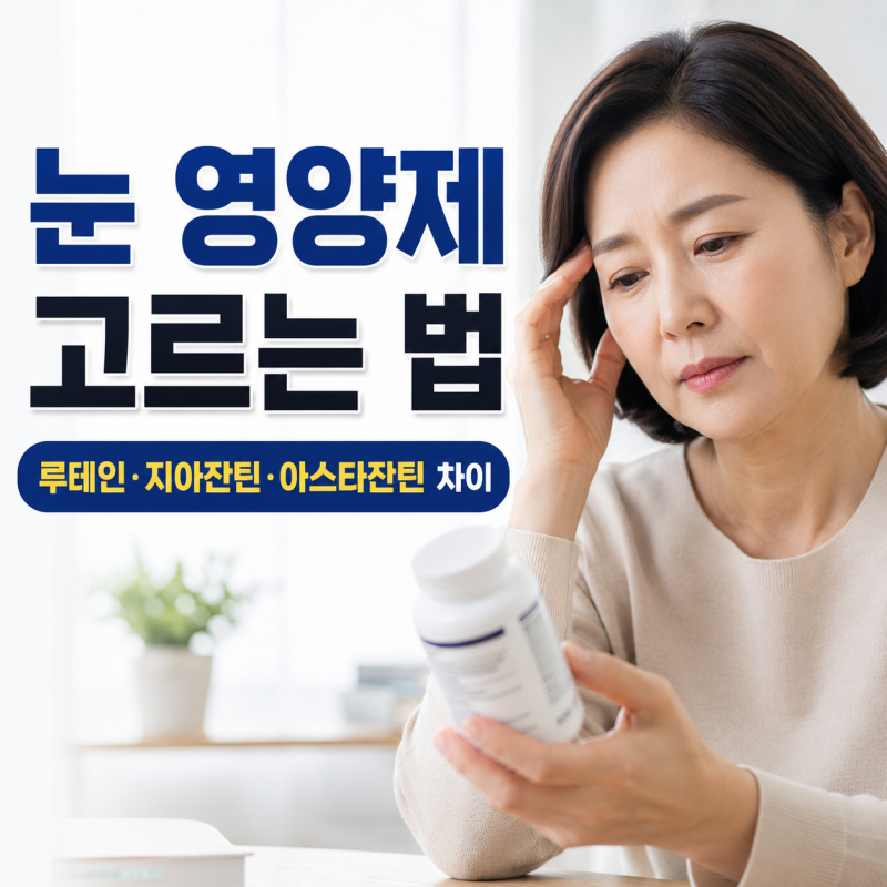 눈 영양제 고르는 법, 루테인 지아잔틴 아스타잔틴 차이 정리