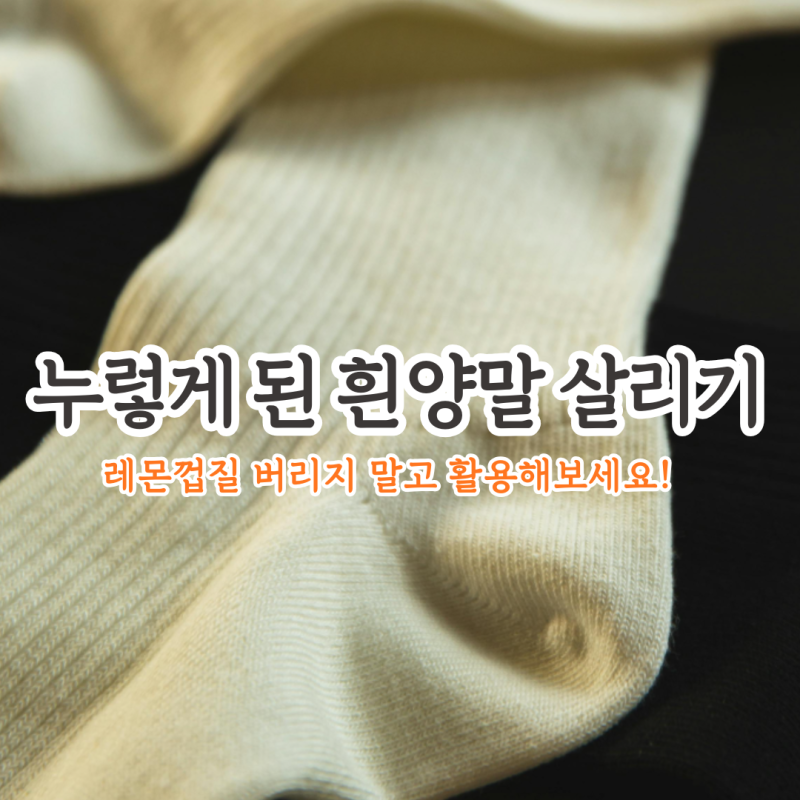 흰 양말 누렇게 변했다면? 레몬껍질로 삶는 방법과 주의점