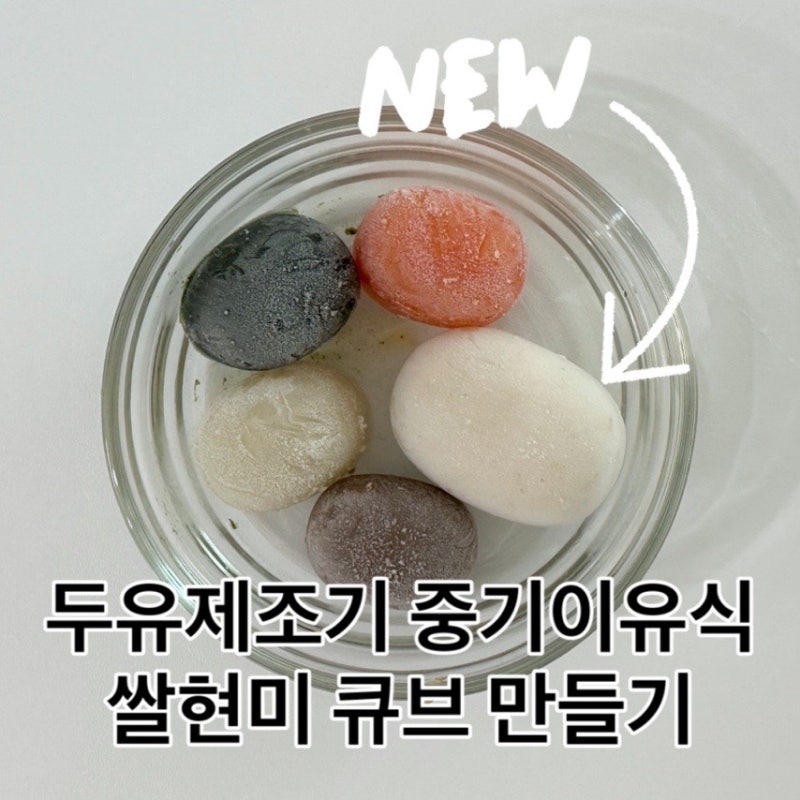 마이아두유제조기 중기이유식 쌀현미 큐브 만들기