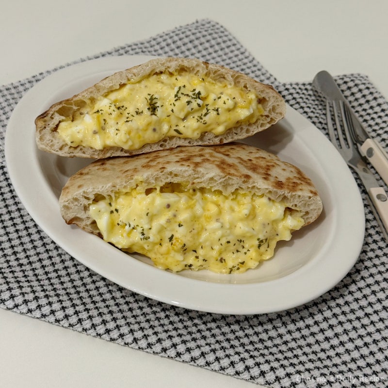 쉽고 맛있는 에그마요 샌드위치 만들기 피타브레드 요리