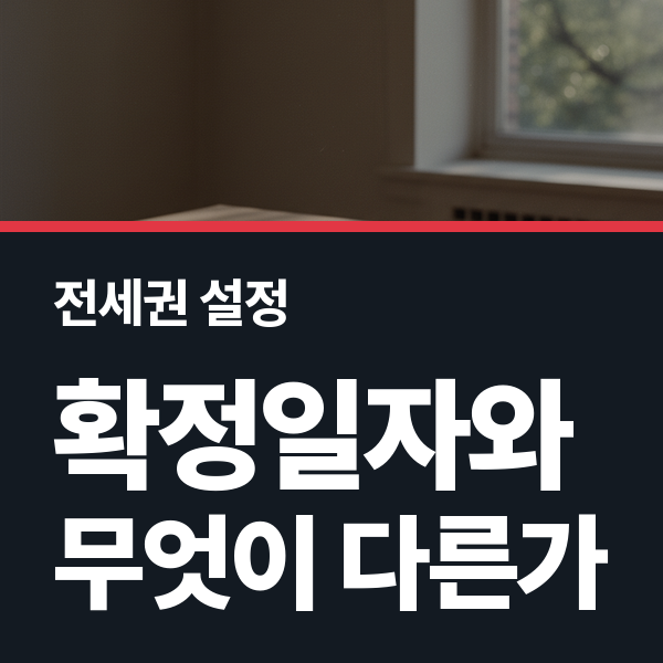 전세권 설정 비용과 절차, 확정일자와 뭐가 다른지부터