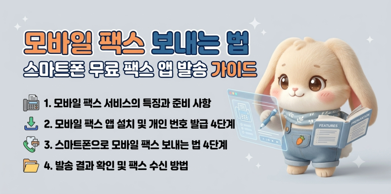 모바일 팩스 보내는 법 스마트폰 무료 팩스 앱 발송 가이드