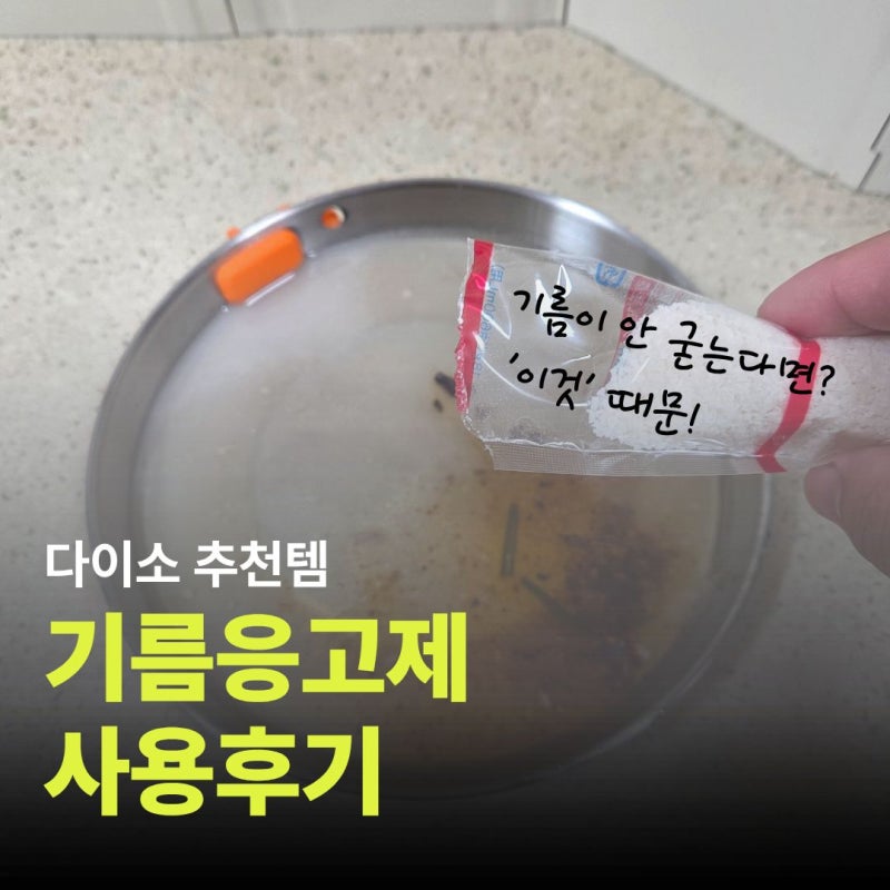 막상 필요할 때 없어요. 다이소 추천템 기름응고제 보이면 사두세요.