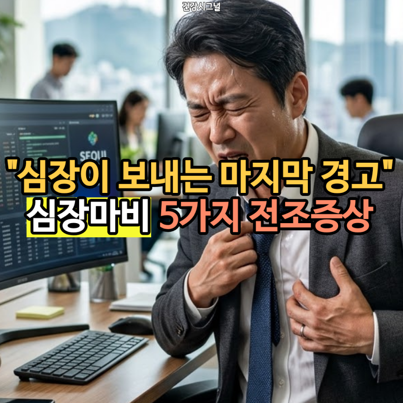 "심장이 보내는 마지막 경고" 심장마비 5가지 전조 증상