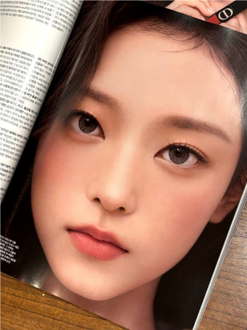 뉴진스 해린 마리끌레르 디올 뷰티 화보 헤메코 메이크업 착장 디올 쇼 잉크 블러 립 정보