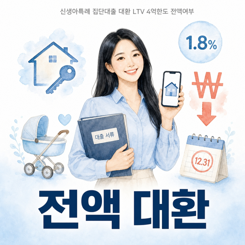 집단대출도 신생아 특례 디딤돌 대환 됩니다 | 전액 가능 여부 절대 모르고 신청하지 마세요