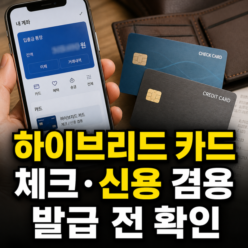 하이브리드 카드 뜻과 발급 방법, 체크·신용 겸용 구조 정리
