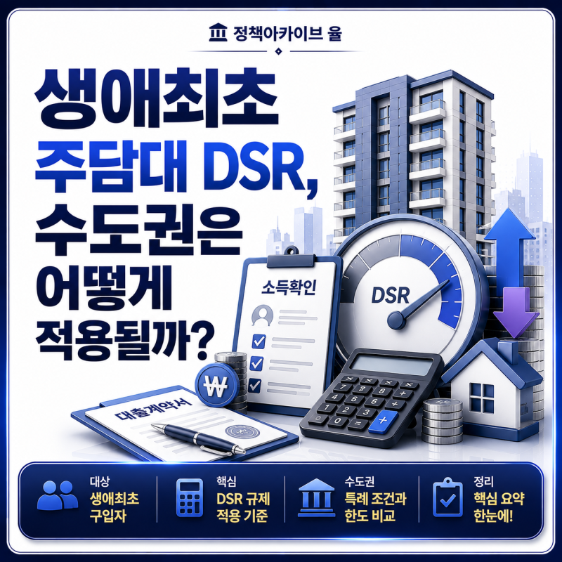 생애최초 주담대 DSR, 수도권은 어떻게 적용될까?