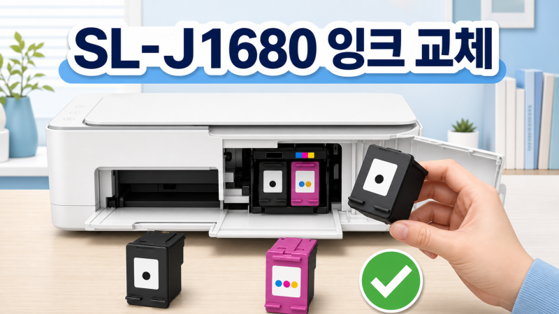 삼성 SL-J1680 잉크 교체 방법, 카트리지 인식 안 될 때 확인 순서