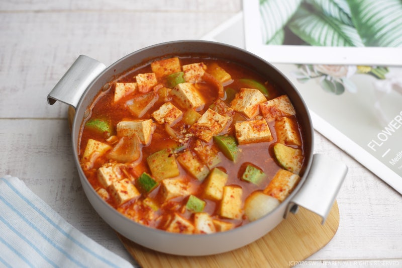 새우젓 애호박찌개 레시피 고추장 애호박두부찌개 제철애호박요리