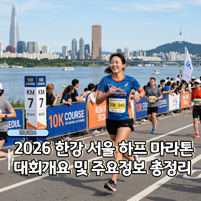 2026 제3회 한강 서울 하프 마라톤 코스 제한시간 출발시간 주차 각인서비스 총정리