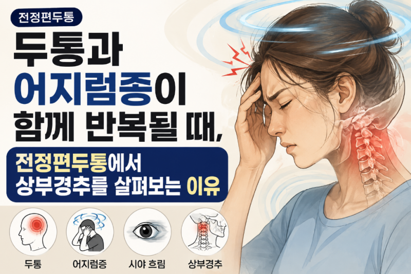 두통과 어지럼증이 같이 나타나는 이유, 전정편두통에서 확인할 부분