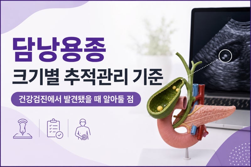 담낭용종 크기별 추적관리 기준, 건강검진에서 발견됐을 때 알아둘 점