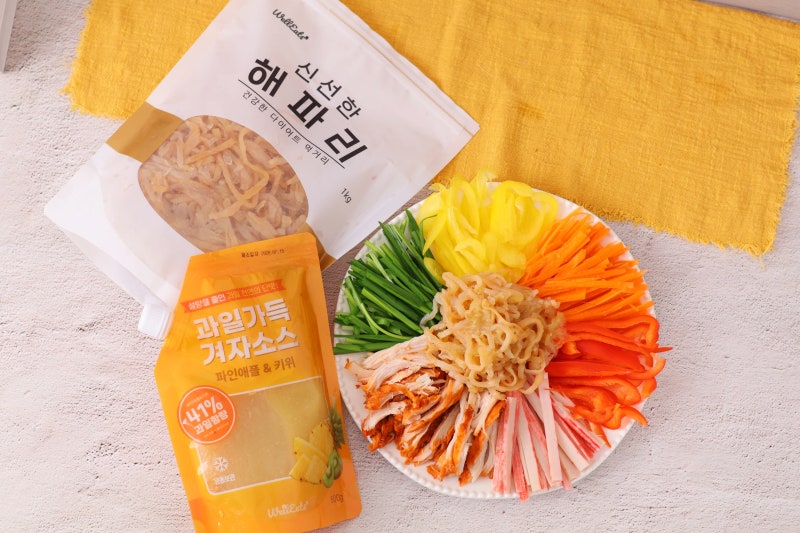 해파리냉채 만들기 비법 겨자소스 레시피 웰이츠로 완성한 추석음식 손님상차림
