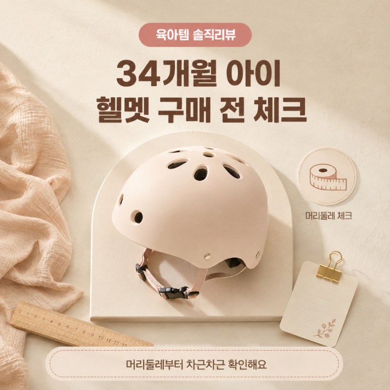 34개월 아이 유아 자전거 헬멧 알아보는 중｜머리둘레·다이얼·턱끈·통풍 구매 전 체크