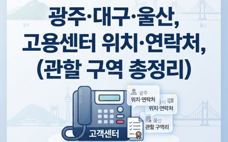 대전 및 인천 고용지원센터 연락처와 지점별 위치 주소 안내