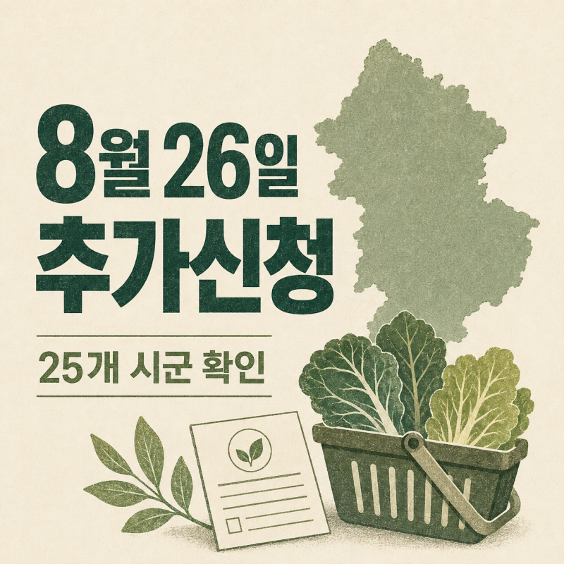 2026 경기도 임산부 친환경농산물 지원 추가모집 25개 시군·24만원 신청조건