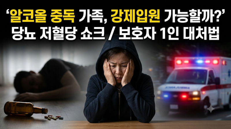[알코올 중독 강제입원] 보호자 1명도 가능할까? 당뇨 환자의 만취 응급상황 대처법