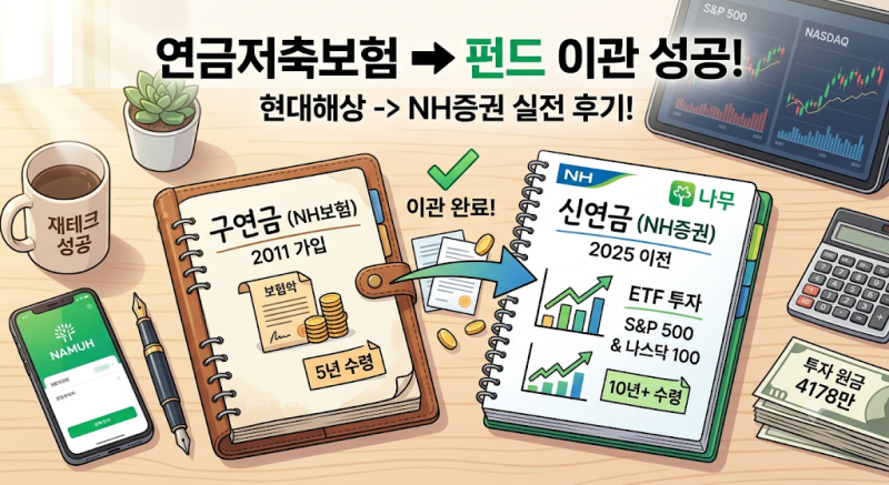 현대해상 연금저축보험, 증권사 이관 성공 후기 (구연금 ➔ 신연금 변경 시 꼭 체크할 점)