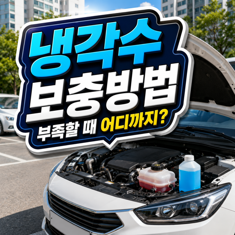 냉각수 보충방법, 부족할 때 어디까지 넣어야 할까?