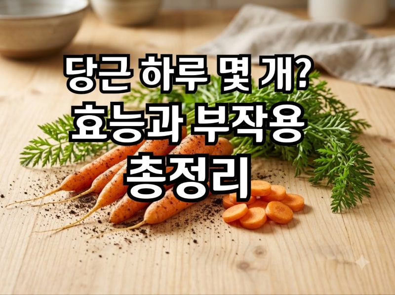 당근 효능 7가지, 눈 건강부터 부작용.하루 섭취량까지!