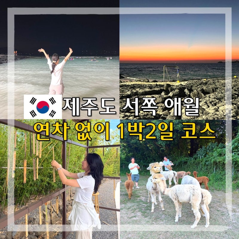 제주도 서쪽 애월 1박2일 여행코스 완벽정리!
