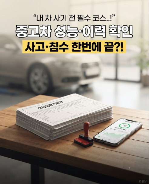 "내 차 사기 전 필수 코스..!" 중고차 성능점검기록부 보는 법, 사고·침수 이력 확인