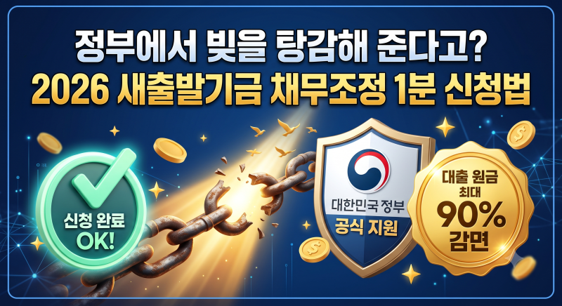 금융위 정부 공식 빚탕감 제도 새출발기금·신용회복위원회 신청 절차 & 추심 즉시 중단 꿀팁