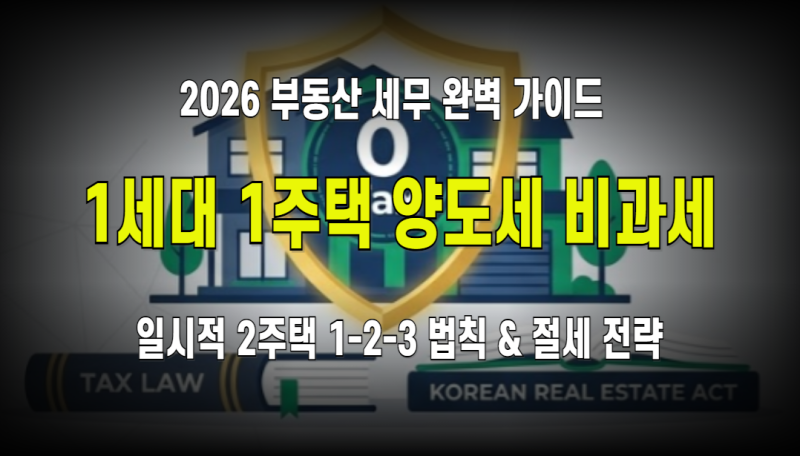 1세대 1주택 비과세 요건 & 일시적 2주택 양도세·취득세 절세 완벽 가이드