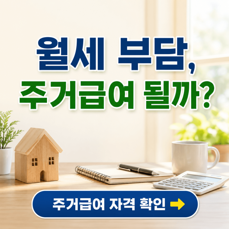 월세가 버거운데 주거급여 받을 수 있을까요? 2026년 자격부터 확인하는 순서