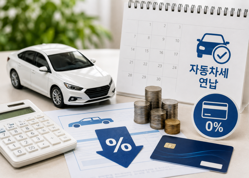 자동차세 연납 할인율 몇 %? 위택스 신청 방법 및 카드사 무이자 혜택 비교