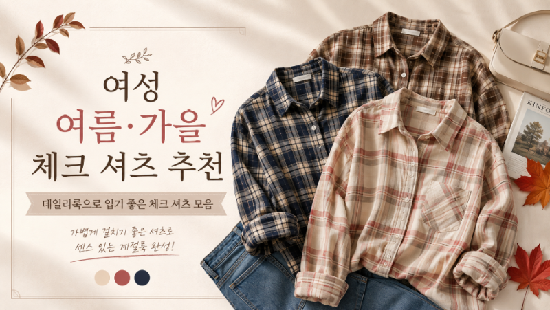 여성 여름가을 체크 셔츠 베스트 고르는 팁!