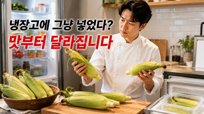 옥수수 남았을 때 냉장? 냉동?｜맛 떨어지기 전 보관법