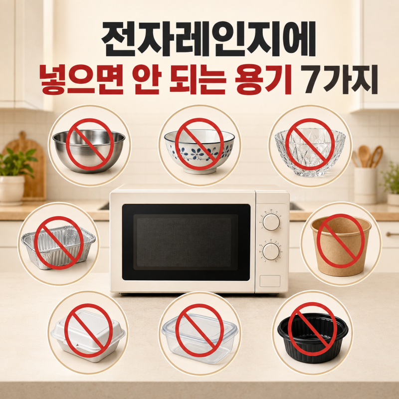 전자레인지에 넣으면 안 되는 용기 7가지, 헷갈리는 재질까지 정리 모르고 돌리면 위험합니....