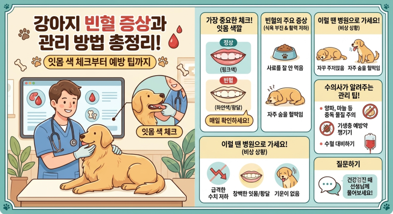 1초 만에 확인하는 강아지 건강 자가진단! 빈혈 잇몸 구분법