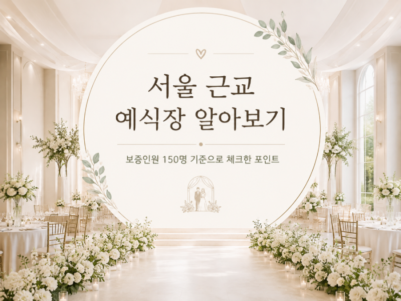 결혼 준비 뭐부터 해야 할까?｜보증인원 150명, 서울 근교 웨딩홀부터 알아보기 시작했어요
