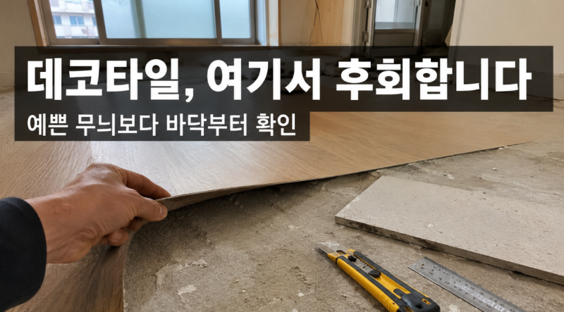 욕실 타일인 줄 알고 골랐다가 낭패…데코타일은 바닥이 먼저입니다