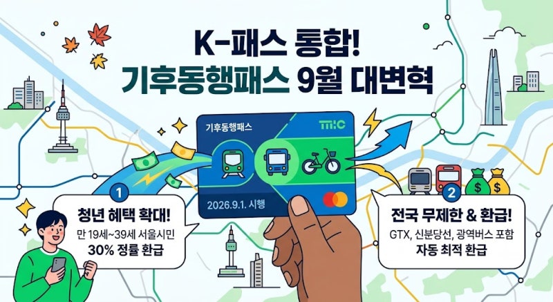 기후동행카드 종료? 9월부터 시작되는 '모두의카드' 혜택 및 전환 방법