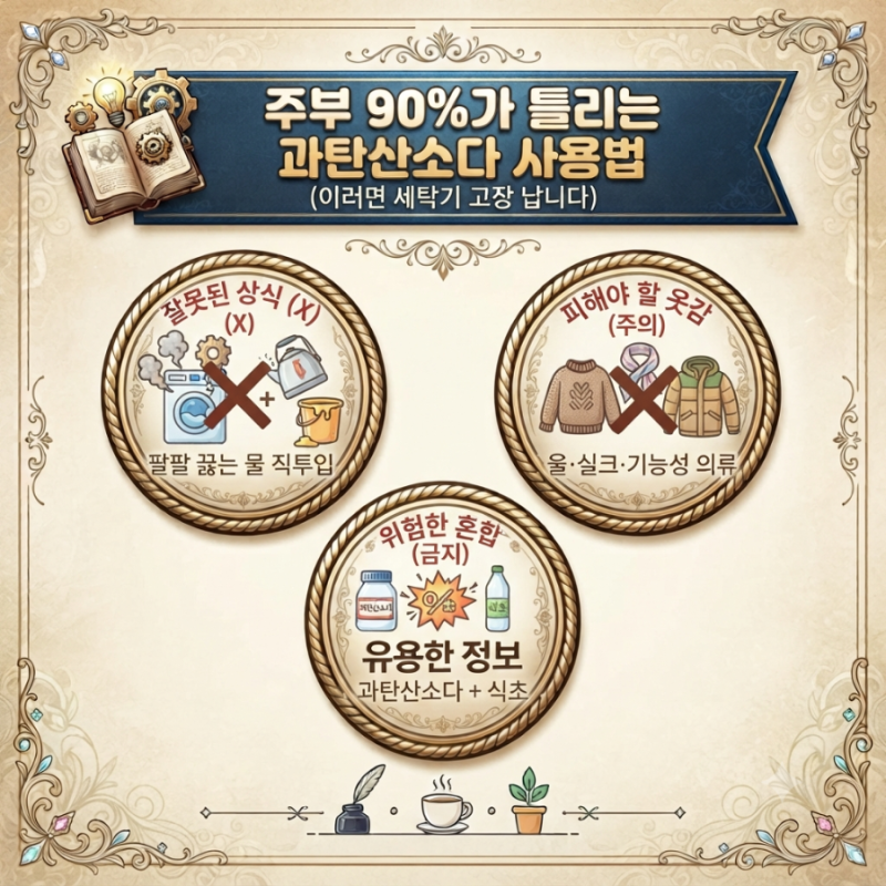 주부 90%가 틀리는 과탄산소다 사용법 (이러면 세탁기 고장 납니다)