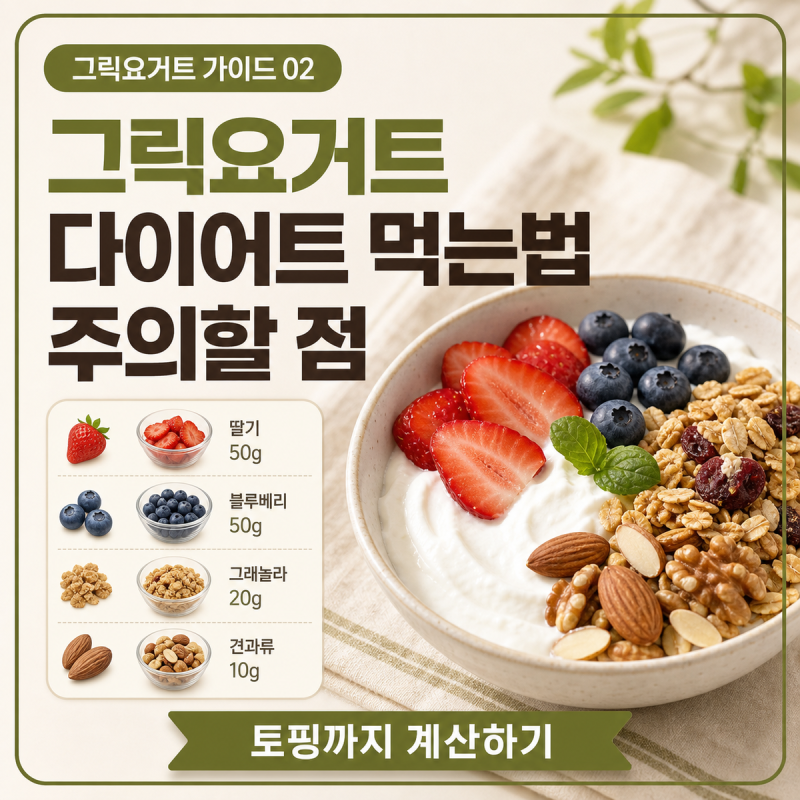 그릭요거트 다이어트, 토핑에서 갈린다…먹는 법과 주의점